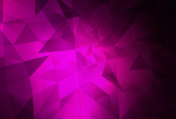Obraz premium Dark Pink vector abstract polygonal template.