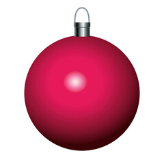 happy merry christmas red color ball icon
