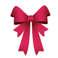 happy merry christmas red bow ribbon icon