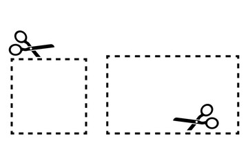 Scissors rectangles. Retro scissors rectangles, great design for any purposes. Vector design template. Stock image. EPS10.