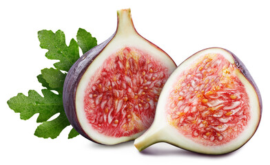 Fresh organic fig isolated on white