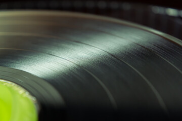 close up of vinyl record