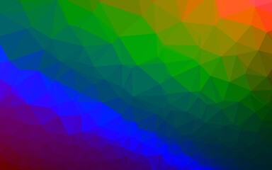 Fototapeta premium Dark Multicolor, Rainbow vector abstract polygonal cover.