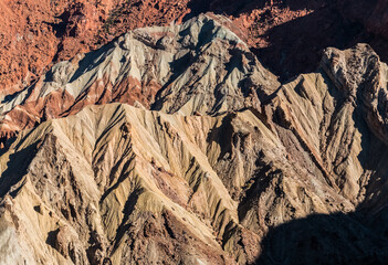 The Warped Layers of The Syncline In The Middle of The Upheaval Dome Crater, Canyonlands National...