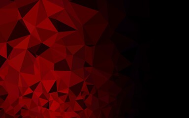 Naklejka premium Dark Red vector abstract polygonal layout.