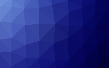 Obraz premium Dark BLUE vector low poly texture.