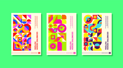 Geometric design cover colorful