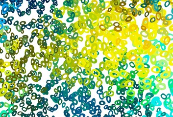 Dark Blue, Yellow vector pattern with spheres.