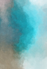 Watercolor painted background. Abstract Illustration wallpaper. Brush stroked painting. 2D Illustration.