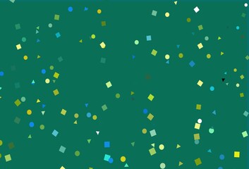 Light Blue, Yellow vector layout with circles, lines, rectangles.