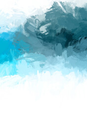 Modern art. Brushed Painted Abstract Background. Brush stroked painting. Strokes of paint. 2D Illustration.