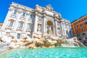Fototapeta na wymiar Trevi Fountain in Rome, Italy 