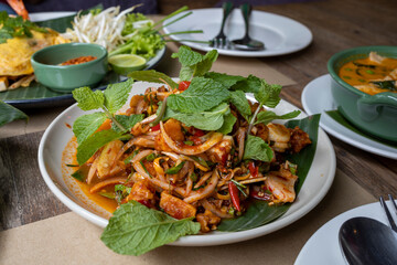 Pla Rad Prik, Thai spicy fried fish with Tamarind sauce