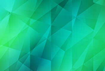 Light Green vector gradient triangles template.