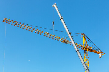 crane montage in sunny day