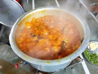Cooking Vegetable sabji On Fire Wood, making sabzi.