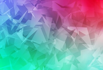 Light Green, Red vector template with chaotic poly shapes.