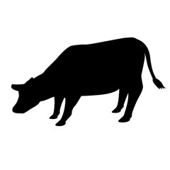 ウシ　シルエット