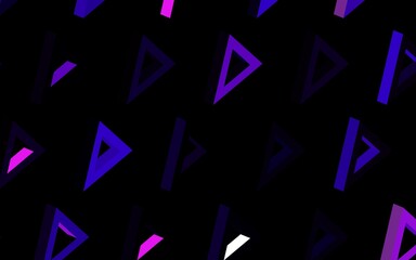 Dark Purple vector background with polygonal style.