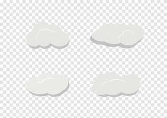 cloud vectors isolated on transparency background ep86.