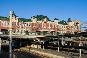 Fukaya station (深谷駅) which looks like Tokyo station in Fukaya city, Saitama, Japan. December 13, 2020