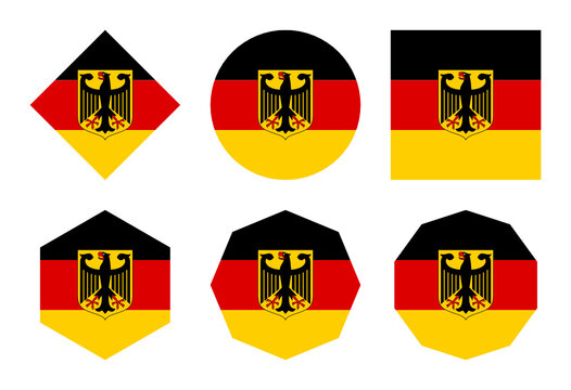 germany flag icon set. vector illustration isolated on white background	