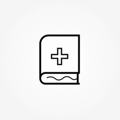 Fototapeta premium medical record book icon vector illustration