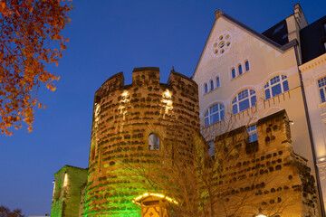 Lighted Tower, Bonn, North Rhine-Westpahlia, Germany, Europe