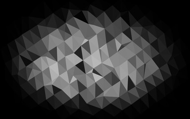 Light Silver, Gray vector abstract polygonal texture.