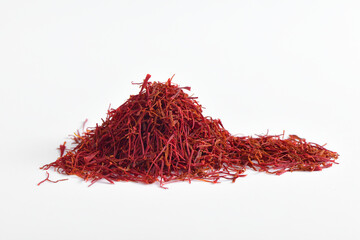 Fototapeta premium A close-up picture of saffron on a white background