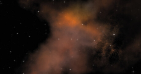 Fototapeta premium Star field in galaxy space with colorful nebula. Sci fi background of deep space. Ethereal wallpaper.