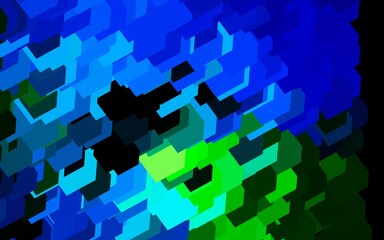 Dark Blue, Green vector texture in rectangular style.