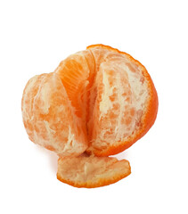 mandarin isolated leaf slice