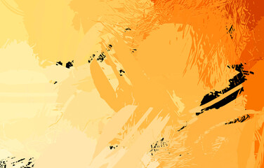 Fototapeta premium Creative abstract painting with wild brushstrokes. Background with artistic brush strokes. Colorful and vibrant illustration. Painted art.