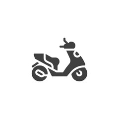 Obraz na płótnie Canvas Modern scooter vector icon. filled flat sign for mobile concept and web design. Scooter, motorcycle glyph icon. Symbol, logo illustration. Vector graphics