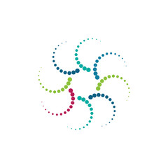 halftone circle dots vector illustration design