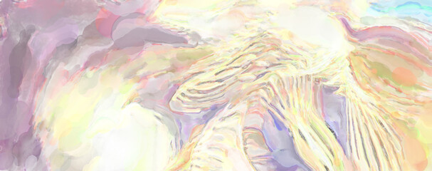 Modern art painting. Artistic watercolored backdrop material. Unique watercolor random pattern. Creative abstraction. Digital texture wallpaper. 2d illustration.