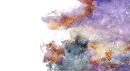 Brushed Painted Abstract Background. Brush stroked painting. Artistic vibrant and colorful wallpaper..