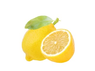 lemon with leaves