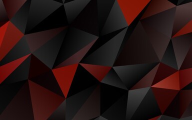 Dark Red vector abstract polygonal cover.
