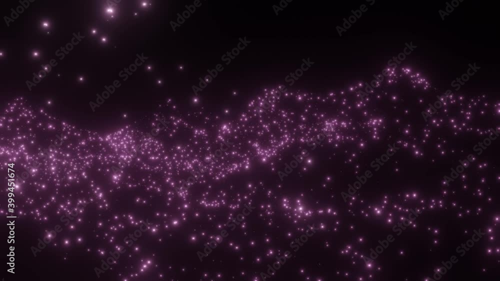 Poster abstract digital particle wave and light abstract background. loop 4k footage.