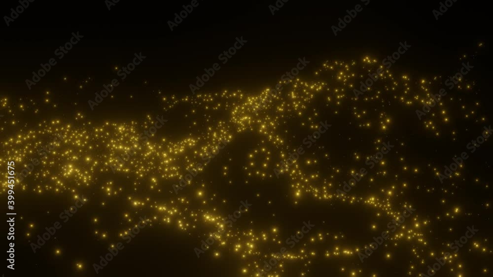 Poster abstract digital particle wave and light abstract background. loop 4k footage.