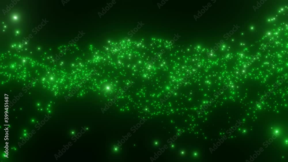 Poster abstract digital particle wave and light abstract background. loop 4k footage.