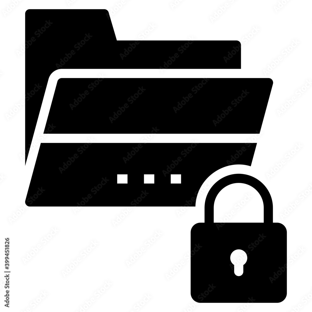 Sticker solid folder security vector design