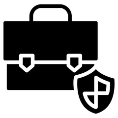 Business protection vector in solid design 