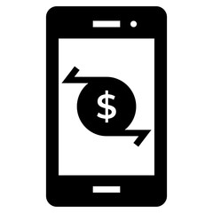 Finance app in solid design 