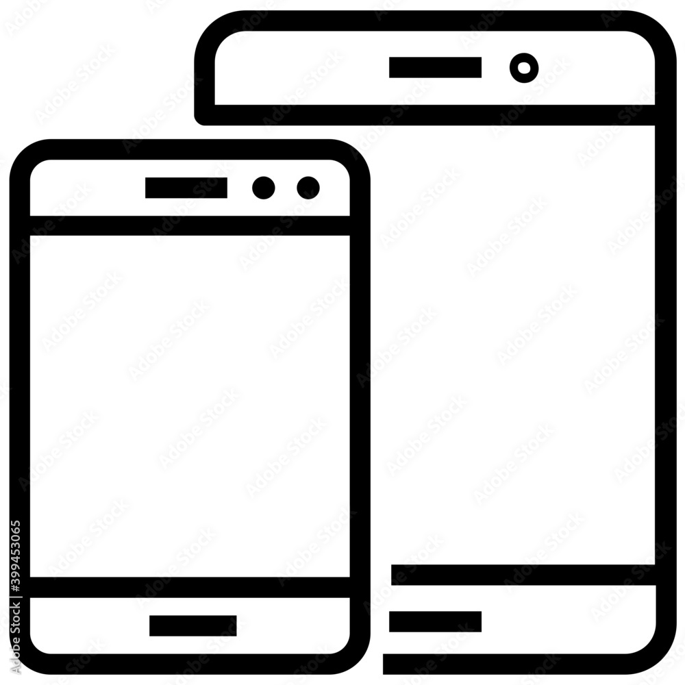 Poster smartphone icon in line design.