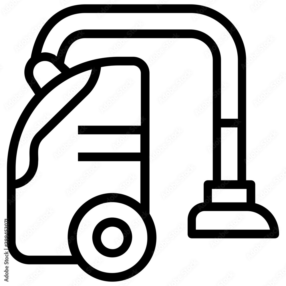 Poster Icon of vacuum cleaner line design.