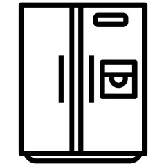 Fridge icon line vector design.