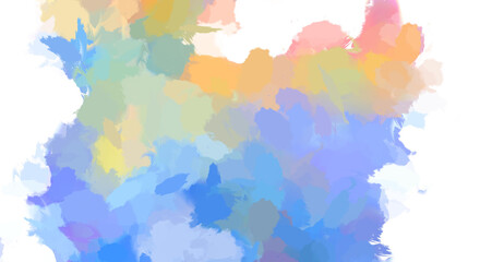 Brushed Painted Abstract Background. Brush stroked painting. Artistic vibrant and colorful wallpaper..